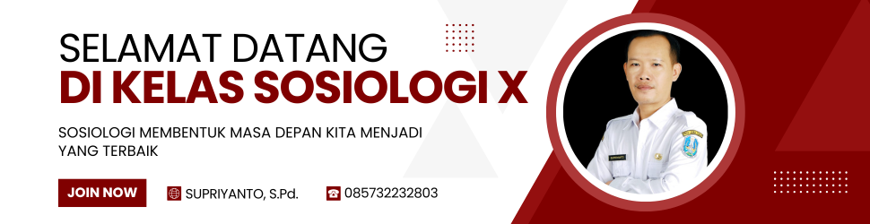 Selamat datang di kelas Sosiologi untuk Kelas X! 🎓

Di kelas ini, kita akan mempelajari ;

Kajian Sosiologi, sebuah ilmu yang seru dan relevan dengan kehidupan sehari-hari. Kita akan memahami bagaimana masyarakat terbentuk, berinteraksi, dan berubah. Kita akan mengkaji berbagai isu sosial, mulai dari keluarga, sekolah, hingga fenomena global.
Penelitian Sosial. Kita akan belajar bagaimana cara mengumpulkan dan menganalisis data tentang masyarakat secara ilmiah. Bapak akan diajarkan tahapan-tahapan penelitian, mulai dari merumuskan masalah, menyusun instrumen, hingga melaporkan hasil temuan. Keterampilan ini tidak hanya berguna untuk tugas di sekolah, tapi juga sangat penting untuk berpikir kritis dan memecahkan masalah di dunia nyata.

